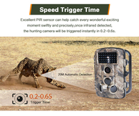 Cámara de Caza 1080P 20MP CMOS IP56 Resistente al Agua con Batería, Visión Nocturna de 20m, Resistente a la Intemperie, para Monitoreo de Vida Silvestre