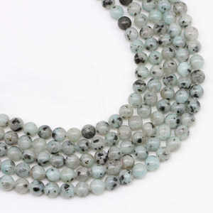 Cuentas sueltas de piedra de orquídea Tianshan, redondas de 6 mm, para la fabricación de pulseras, venta al por mayor - Product Image 1