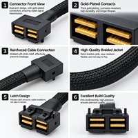 Câble MINISAS(SFF8643-8i)-à-MINISAS(SFF8643-8i) de 0,5 m pour l'interconnexion des équipements de châssis de rack informatique