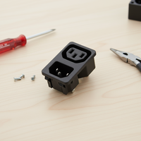Prise électrique en cuivre de type carte IEC 15A/10A 250V avec 2 prises de courant pour utilisation industrielle, médicale et informatique
