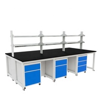 Schul labor möbel mit mobilen Schränken Mobile Island Lab Bench