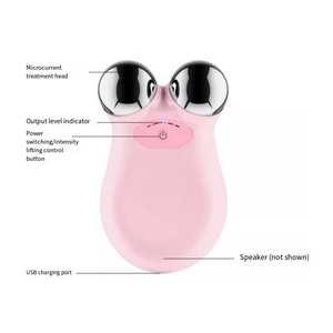 Appareil de massage micro-courant pour le visage et le cou, dispositif liftant avec raffermissement cutané pour le double menton en V – Kit d'outils de tonification faciale étanche - Product Image 2