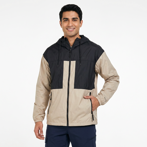 Custom Technical Tactical Windbreaker <b>Jacket</b> with Stand Collar and Front Logo <b>Winter</b> <b>Waterproof</b> Shell Featuring Hood - Product Image 1