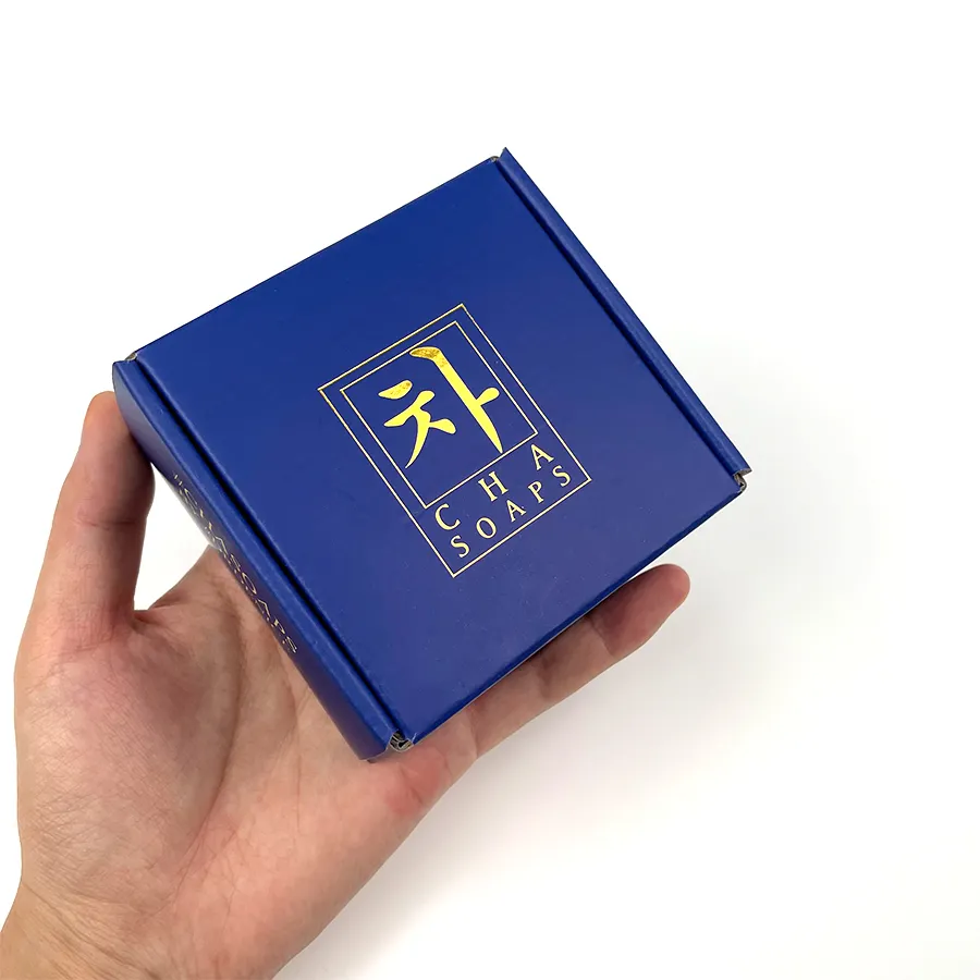 Mini Skin Cream Cardboard Storage Box Set Corrugated Cosmetics Packaging Box With Gold Foil Stamping Printed