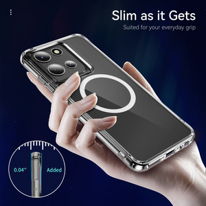 Nouvelle coque de téléphone <span class=keywords><strong>portable</strong></span> transparente en PC TPU avec anneau magnétique et bouton métallique indépendant pour Motorola/Moto G Series - Product Image 5