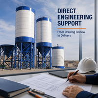 Silo en acier sur mesure avec structure modulaire Q235 pour le stockage de ciment, de cendres volantes, de chaux et de poudres industrielles en vrac