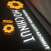 Signes de société Panneaux de bureau Led Acrylique Light Channel Letters Outdoor 3D Acrylic FrontLit & Backlit LED Light for Donut Shop