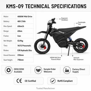 Moto électrique EU 2026 KAMAS 4000W, vitesse 61-80 km/h, autonomie 65 km, 48V 21Ah, hydraulique - Product Image 6