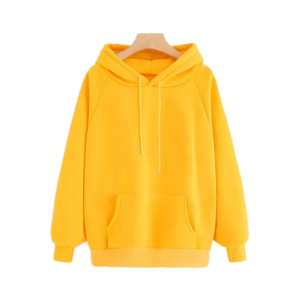 เสื้อฮู้ดดี้ผู้หญิงสีเหลืองขนาดใหญ่ สไตล์ลำลอง ผ้าฟลีซ เสื้อสเวตเชิ้ตพรีเมียม เสื้อฮู้ดดี้ผู้หญิงผ้าฝ้ายนุ่ม สตรีทแวร์ - Product Image 1