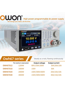 Fuente de Alimentación CC Programable de Alta Potencia OWON OWH67 1200W - 3000W Simulador Fotovoltaico LAN - Product Image 2