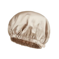 Bonnet en soie de grande taille pour dormir, 100% Mulberry 16/19/22 Momme soie réglable pour les soins capillaires de nuit Bonnet de sommeil