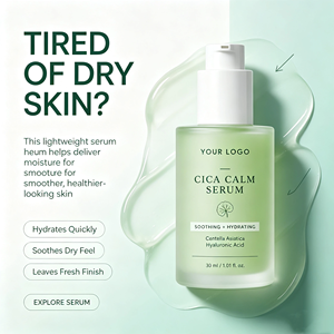 Private <b>Label</b> Cica Calm Facial Serum Centella Extract Hyaluronic Acid Hydrating Skin Care Product - Product Image 2