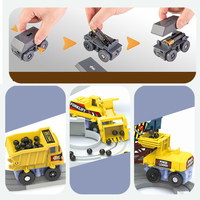 Juego de Pistas de Carreras de Coches de Slot DIY de Ingeniería Eléctrica STEM, Juguetes de Mini Camiones Volquete, Set de Juego de Vehículos de Construcción, Juguetes de Slot