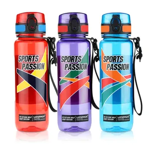 Borraccia sportiva in plastica da 500ml/18oz tritan BPA-Free borraccia calcio, Rugby fuori porta bevande sportive facili da aprire