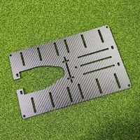 SwingPerfect Golf Putting Speed Trap, Tabla de Fibra de Carbono, Bloques de Obstáculos Triangulares de Silicona, Ayuda para el Entrenamiento del Trayectorio del Putt