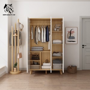 chinese factory best price custom logo <b>large</b> stock ready to ship <b>wardrobe</b> new design house furniture wooden+MDF 4 door <b>wardrobe</b> - Product Image 4