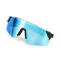 Lunettes de soleil de sport polarisées surdimensionnées avec protections latérales amovibles, protection UV400, monture TR90, revêtement anti-rayures, sangle réglable