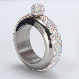 Botella de Acero Inoxidable con Pedrería, Mini Botella Portátil para Mujer - Product Image 1