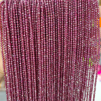 Grenat naturel à facettes rondes énergie de guérison 2mm pierres précieuses perles en vrac bijoux à bricoler soi-même faisant la conception pour Bracelet collier