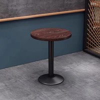 JXT Table de style vintage Table en bois avec pieds en métal pour café, hôtel et restaurant Meubles