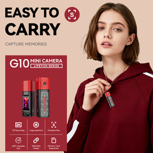 Mini Fotocamera Portachiavi 2K FHD, Fotocamera Digitale Compatta Formato Rossetto per Selfie e <span class=keywords><strong>Fotografia</strong></span> 230 °   Fotocamera Digitale Compatta con Lente Rotante - Product Image 2