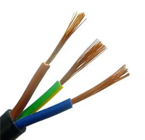 2/3/4/5 Core 0.75mm2 1.5mm2 RVV PVC Sheath Soft Wires Power Cable For Electricity Cable System Household Appliance Electric Wire