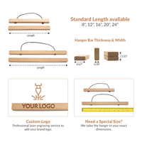 Support magnétique vierge en hêtre massif pour affiches, cadre mural en bois dur pour œuvres d'art, logo OEM non imprimé, marque personnalisée, vente en gros en vrac