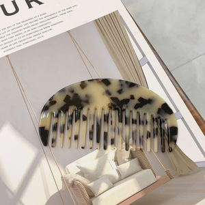 Diskon besar-besaran sisir rambut janggut gigi lebar asetat termurah - Product Image 4