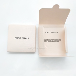Boîtes pliantes de cartes pour femmes, en tissu de vernis et en papier Kraft <span class=keywords><strong>rose</strong></span>, ensembles de bijoux avec Logo personnalisé, expédition gratuite - Product Image 4