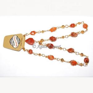 De cuentas de moda de cornalina roja jaulas collar - Product Image 1