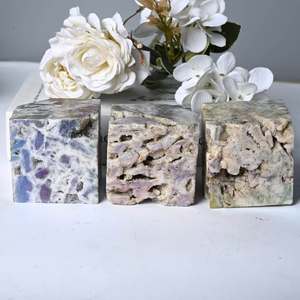 Cubo de cristal de esfalerita natural con revestimiento Aura Crystalhola al por mayor, tallado de moda, regalos de decoración para el hogar, seguro - Product Image 3