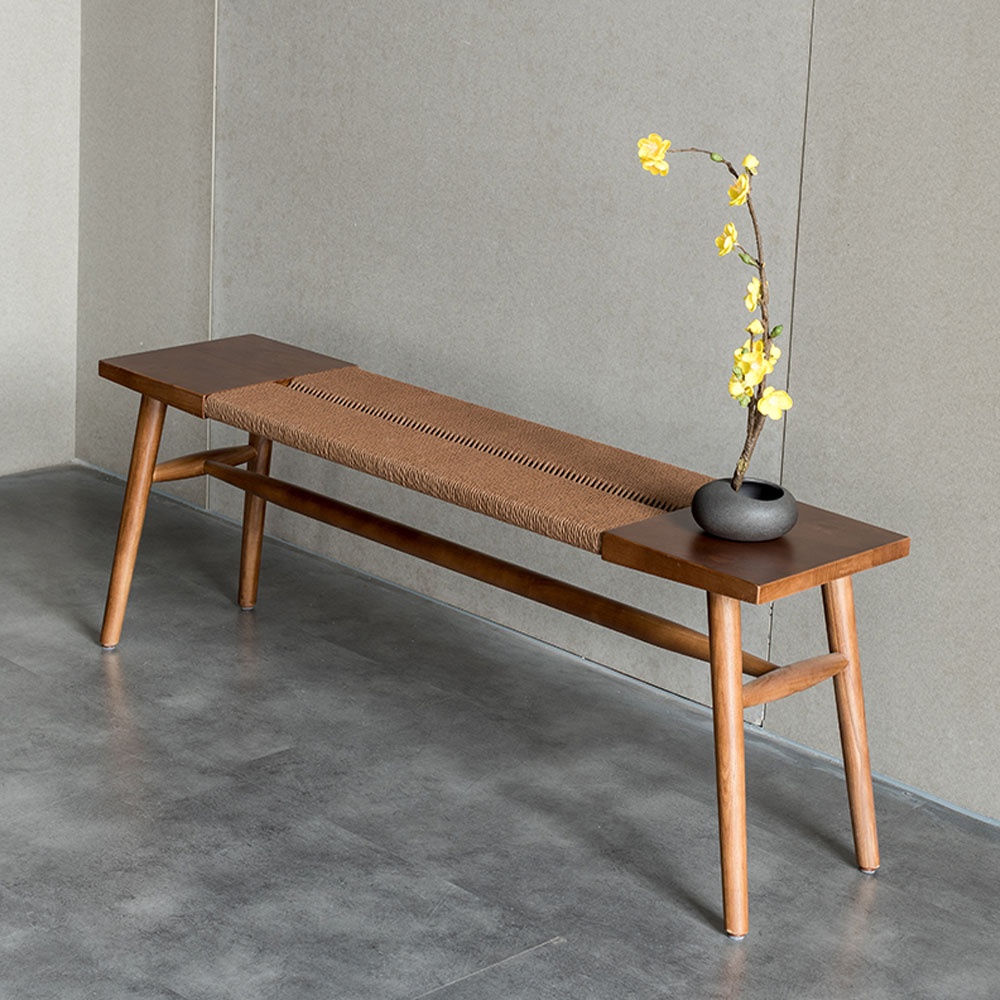 Wholesale Wood Funiture Rattan Restaurants Chair Modern Design Wooden Patio Bench Chair Dining Room Chairs