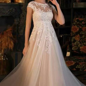 Wedding Dress High Waist Sweetheart Neckline Lace Simple A Line Bridal Gown For Wedding Beach Outdoor Activities - Product Image 4