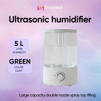 Humidificateur d'air ultrasonique portable de 5 L avec diffuseur d'huiles essentielles pour la maison ou l'hôtel