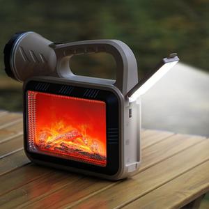 Lámpara solar portátil para exteriores con luz LED de llama simulada para camping y uso laboral, batería de 2400 mAh, vida útil de 25000 horas - Product Image 3