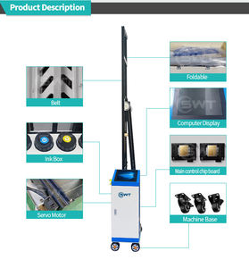 Machine à peindre murale UV, robot automatique, panneau <span class=keywords><strong>mural</strong></span> 3D, imprimante murale verticale, imprimante murale extérieure - Product Image 5