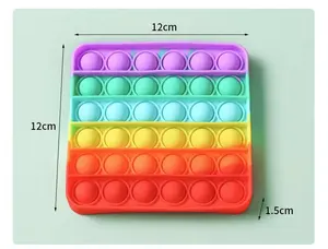 Bpa Free Soft Silicone 2d Decompression Fingertip Press Toy Silicone Baby Toys Push Bubble Silicone Fidget Sensory Toy