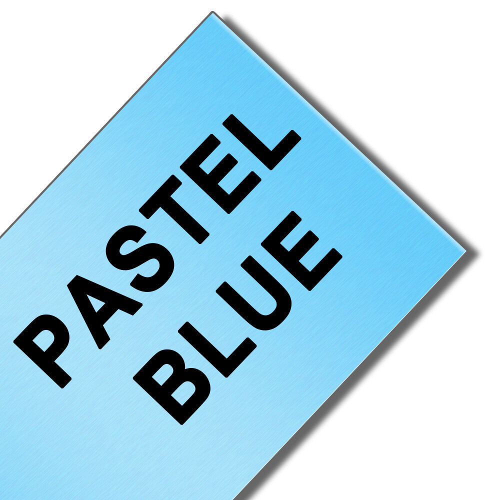 Fond bleu clair avec lettrage noir - 12mm 5,5m