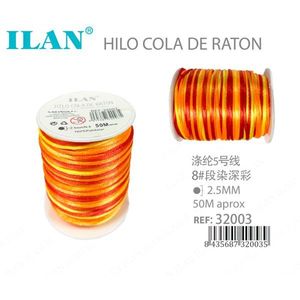 Corda in Nylon Colore Arancione Rosso 2.5mm 50M, Tinta in Sezioni - Product Image 3