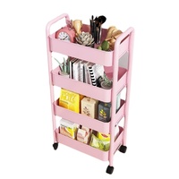 Étagère de rangement multicouche en plastique PP sur pied pour collations et étagères de rangement pour chambre à coucher salle de bain Gadgets pratiques