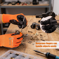 Gants de travail robustes en polyester et nitrile, avec poignets très élastiques et résistants à l'usure, pour l'assemblage de matériel