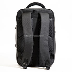Modern Unisex Laptop <b>Backpack</b> with Protective PU Material Lightweight & Portable Design and Handle Closure - Product Image 4