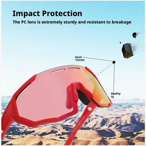 Children's Polarized Cycling <b>Sunglasses</b>-Lightweight TR90 Frame Full Rim Design Windproof UV Protection <b>for</b> Outdoor Climbing - Product Image 3