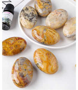 Pierre de palmier en agate naturelle sculptée, énergie de guérison, vente en gros DIY - Product Image 3