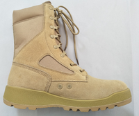 Whfronter Botte De Combat Respirant Hiver Combat Style Fermeture À Lacets En Cuir Verni En Cuir De Vache En Cuir Véritable PU Caoutchouc Toile
