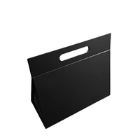 Maßgefertigte Faltbare Koffer-Kleidungs- und Schuhverpackung Rosa Papier Magnetische Geschenkbox mit Gestanztem Griff