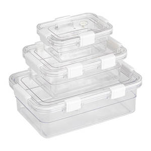 LX-7130 Food <b>Storage</b> Container Rectangle Clip On Lid <b>Microwave</b> Safe Portable For Travel Weight Loss Meal Prep - Product Image 3