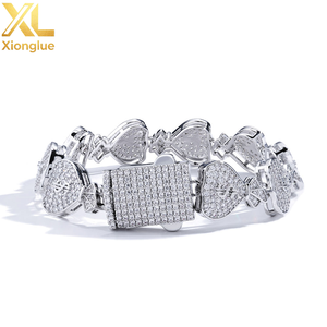 Pulsera de Plata S925 con Moissanita para Hombre, Diseño Europeo Americano, Cadena Cubana de 15mm con Bolsa de Dinero, Joyería de Moda - Product Image 2