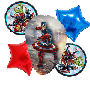 Nouveauté Spiderman Captain Cartoon <span class=keywords><strong>Film</strong></span> Personnage Anime Feuille Hélium Ballon Ensembles Pour Joyeux Anniversaire Fête Décoration Jouet - Product Image 4