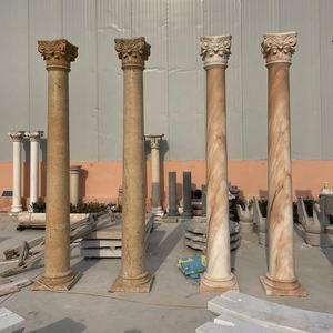 Aangepaste Villa Binnen En Buiten Natuurlijk Marmer Gesneden Romeinse Zuilen - Product Image 5